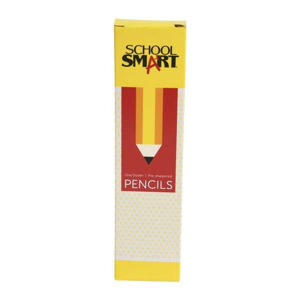 School Smart No 2 Pre-Sharpened Pencils, Latex-Free Eraser, Pack of 12 PK 084453